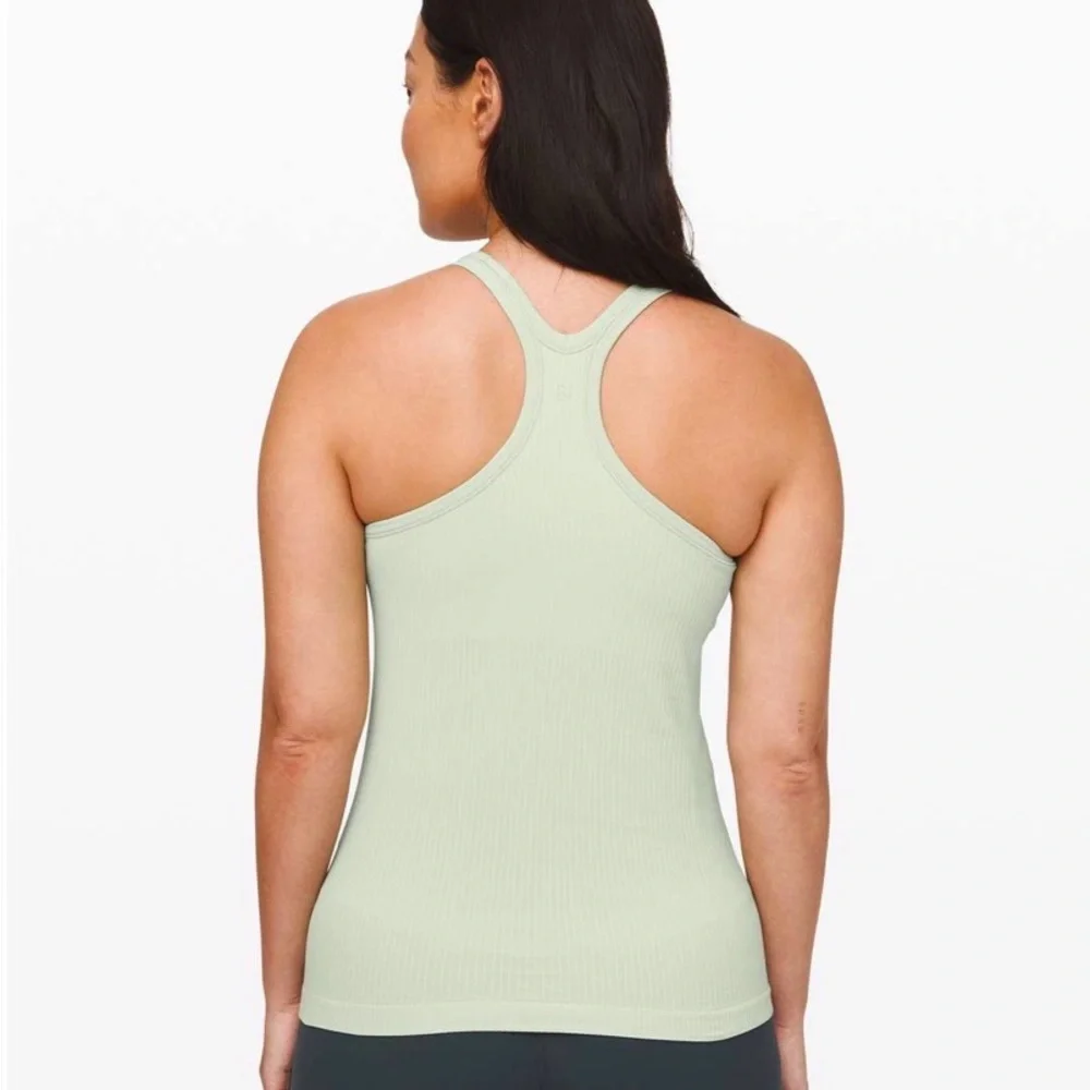 Lululemon Ebb To Street Tank Size 2 Arctic Mint Seamless Racerback - Picture 2 of 5